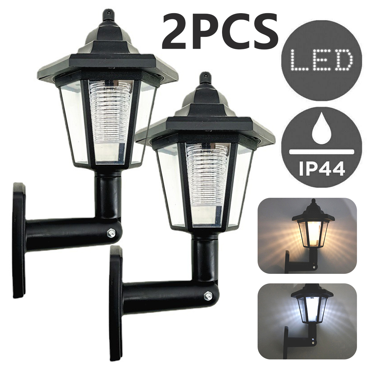 Renewable Energy House - Lampu Dinding tenaga surya, 2 buah