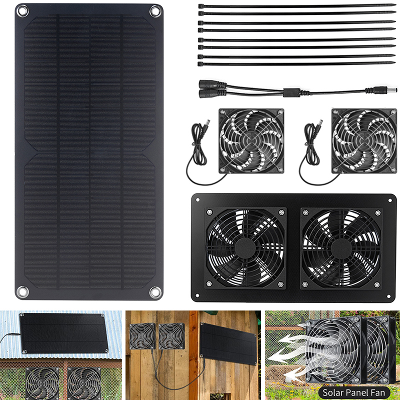 Renewable Energy House - Kipas pembuangan Panel surya 100W, ekstraktor